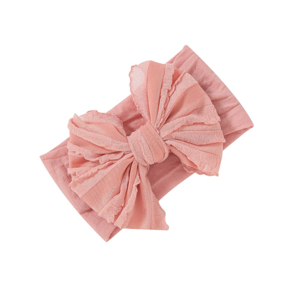 Großes rüschen-schleifen-stirnband aus Nylon, breiter babyturban aus superweichem Chiffon, handgefertigt, geknotet, einheitsgröße, jfny 200: Farbe 8