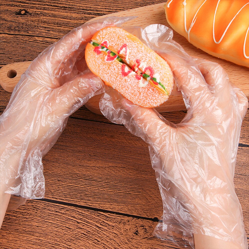 100/200Pcs/Set Food Plastic Gloves Disposable Gloves For Restaurant Kitchen BBQ Eco-friendly Food Gloves Fruit Vegetable Gloves