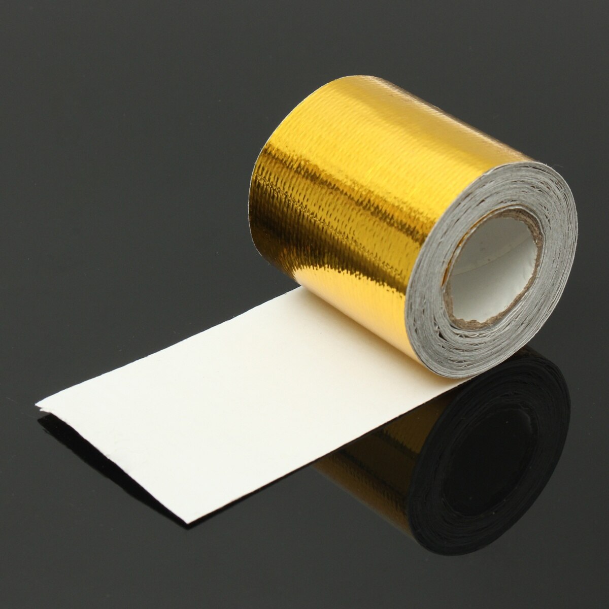 5m*5cm Car exhaust pipe Thermal insulation tape Aluminum Foil Tape Automotive Exhaust Pipe Decorative Tape Heat Shield Wrap Tape
