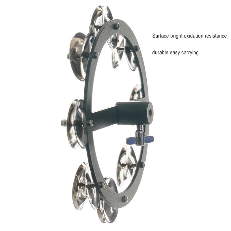 Hi-hat tambourine portátil com linha de aço tambor instrumento hi-hat pandourine acessórios