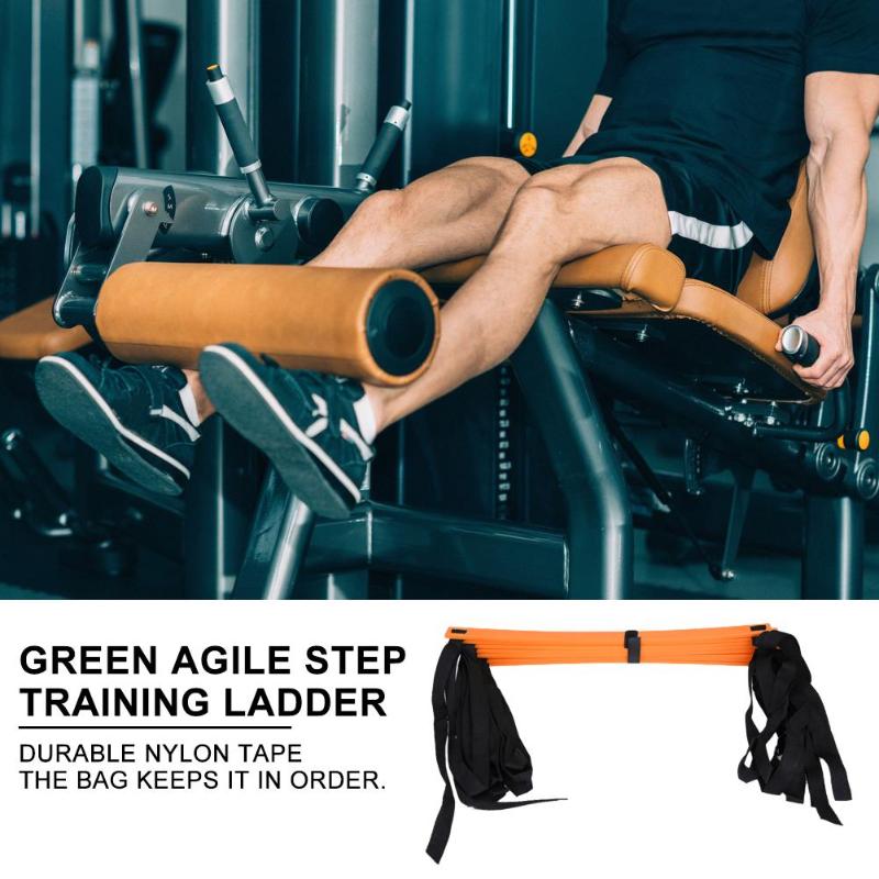6/7/8/12/14 sprosse Nylon Riemen Agilität Leiter Treppen FußBall FußBall Geschwindigkeit Sport treppe Leiter Sport Ausrügestochen