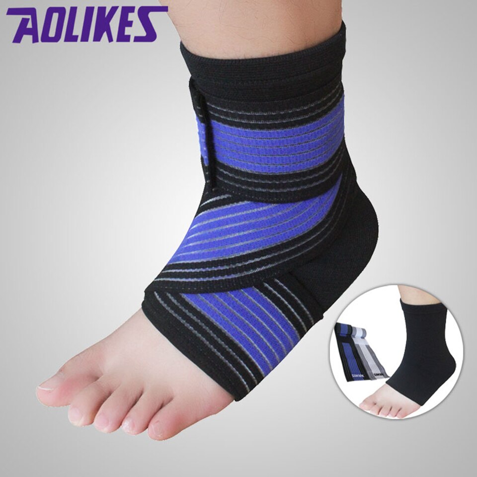Aolikes 1 Paar Professionele Stretch Sport Gewikkeld Stam Enkel Ondersteuning Protector Bandage Voor Fitness Running Basketbal