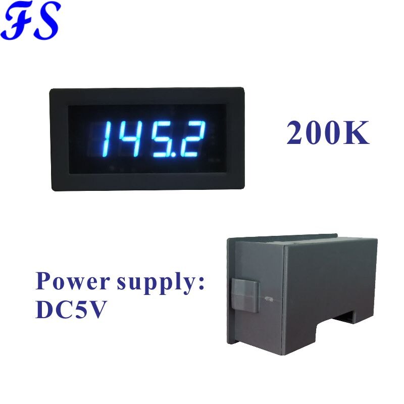 Ohm Panel Meter Weerstand 200 k Digitale Resisitance Meter 200 k Voedingsspanning DC 5 v Ohmmeter Weerstand Monitor 0.56 ''LED Blauw