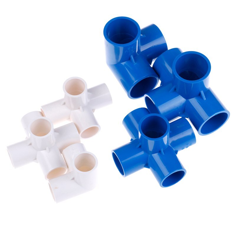 Indvendig dia . 20/25/32mm fatning pvc tee stereo 4 veje 5 veje stik vandrør samling slange reparation 2 farver tilgængelig