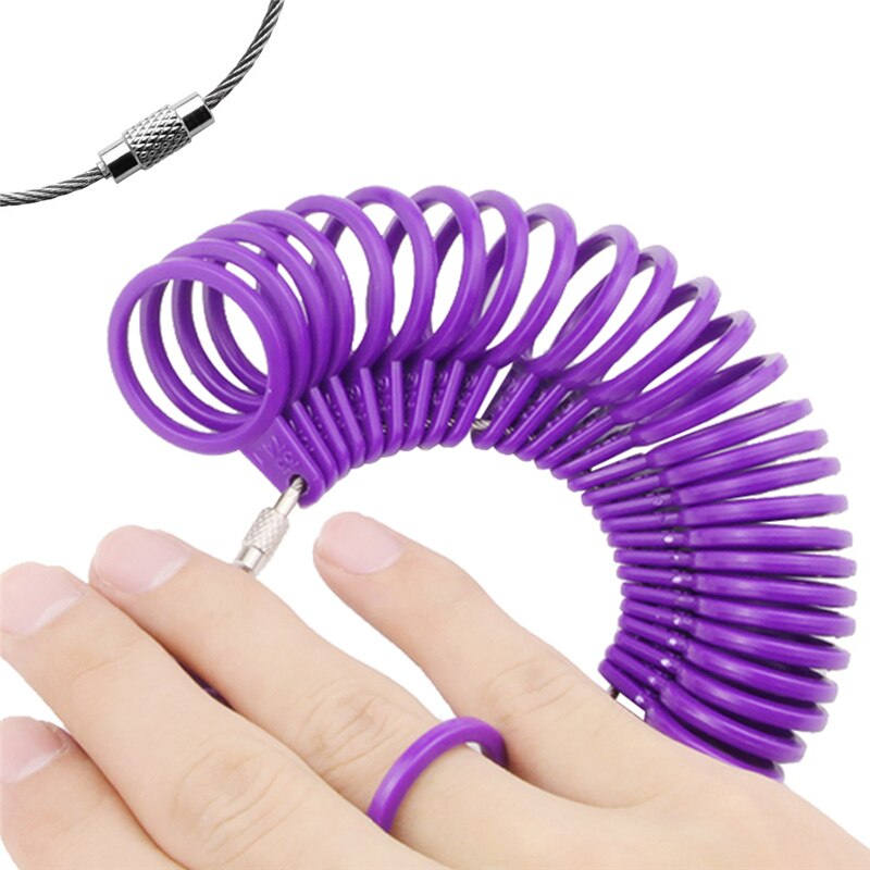 1 pierścionek zestawowy rozmiar biżuteria zestawy narzędzi pomiarowych plastikowy trzpień Stick Finger profesjonalne narzędzie kolorowe wygodne Charms , 5cm Dia.