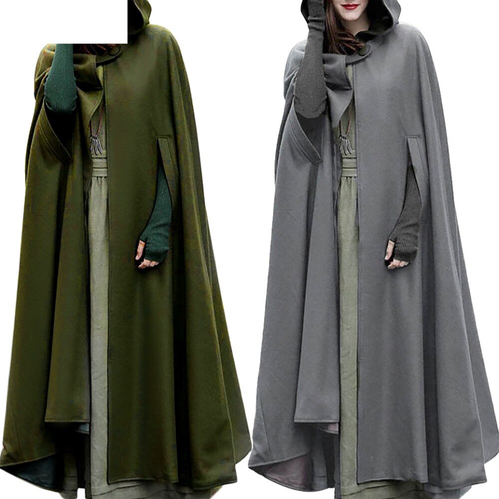 JAYCOSIN femmes manteau Trench ouvert à capuche avant Cardigan automne hiver manteau Cape Cape Poncho Plus 18OCT23