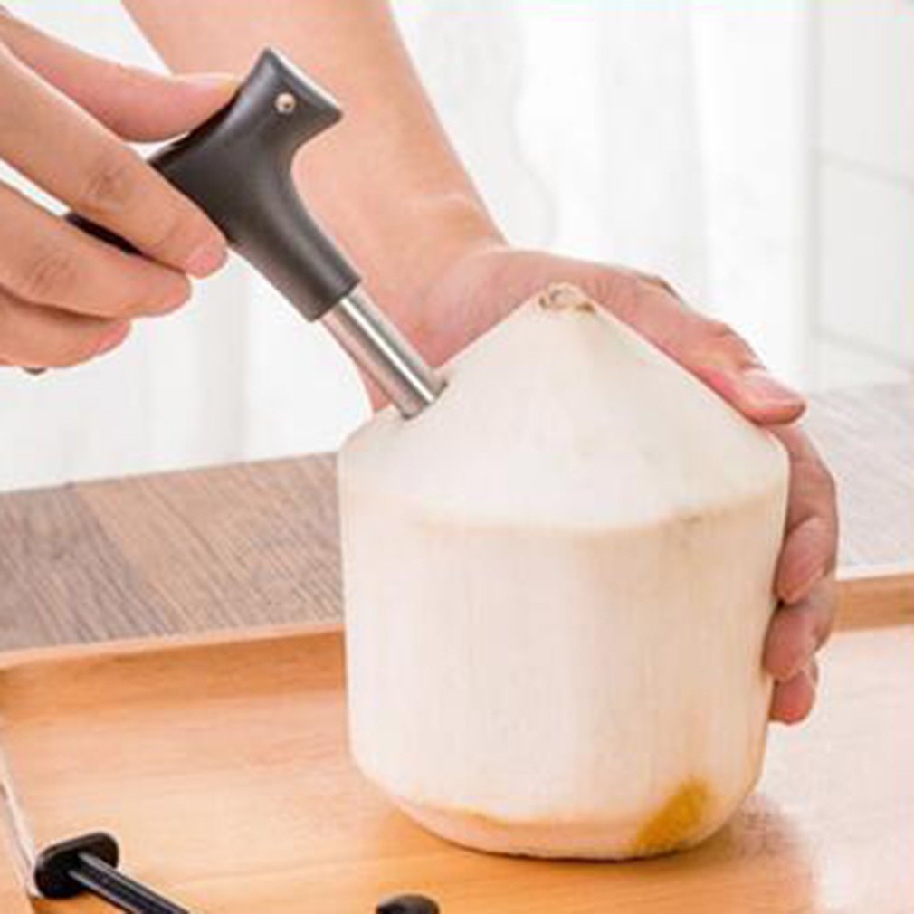 Outil d&#39;ouverture de noix de coco, poinçon d&#39;eau, robinet, perceuse pratique, paille, trou ouvert, coupe , ouvre-fruits, directe