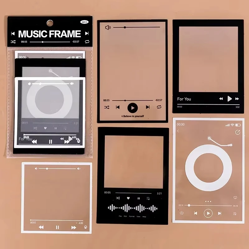 15 hojas de pegatinas de PET con marco de fotos Vintage, álbum DIY, pegatinas de película para fotos, diario, revista, etiquetas adhesivas decorativas: plum