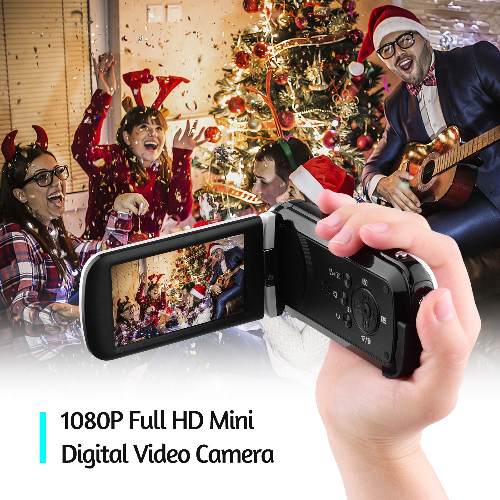 1080P Full Hd Mini Digitale Video Camera Dv Camcorder 24MP 3 Inch Draaibaar Lcd Touchscreen 18X Zoom Ingebouwde in Led Fill-In Licht