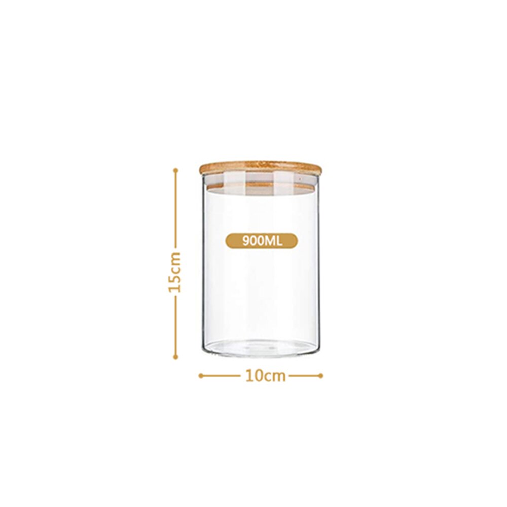 Bocaux de stockage en verre pour céréales en vrac, pour Spaghetti, farine, café, sucre, bocal à épices de cuisine scellé pour multi-céréales: jaune clair