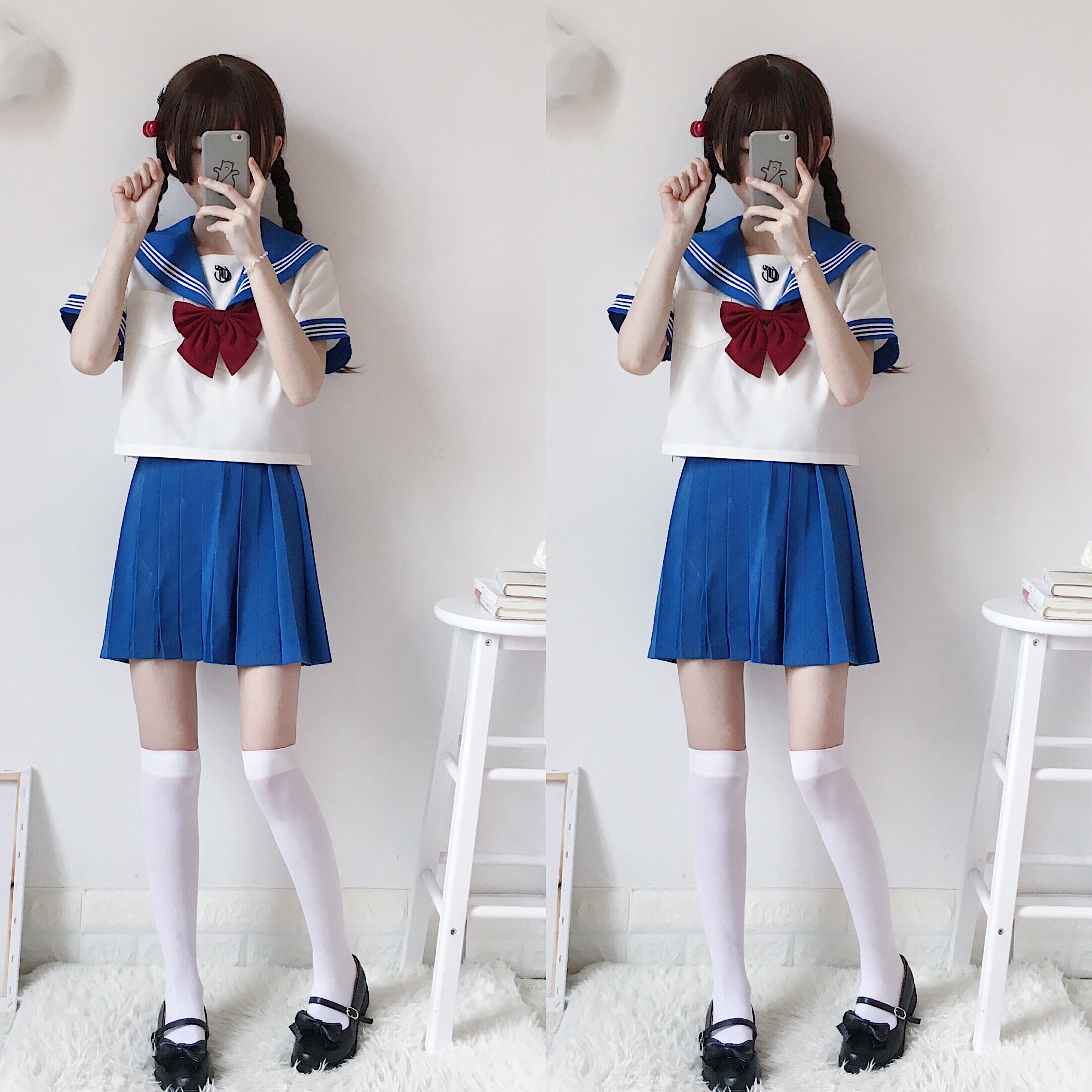 Uniformes escolares japoneses nuevos , tops + corbata + falda Estilo marinero para estudiantes, ropa para chicas de talla grande, ropa de animadora Lala