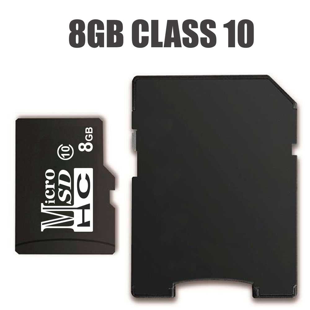 8GB Speicherkarte Micro SD HC Class 10 Memory Card mit Adapter Schwarz