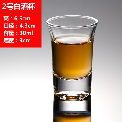 1PCS Mug Crystal Cup Shot Toughened Glass Cup High Spirits White Wine glasses Drinking Thick Bottom Liquor whisky: 02