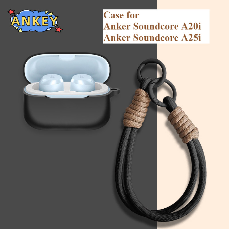 for Anker Soundcore A25i A20i Case Protective Cover with Lanyard Soft Silicone Earbuds Shells Accessories