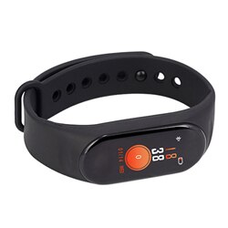tracking Bluetooth Smart Bracelet Heart Rate Monitor Wristband Fitness for Android iOS PK Xiomi Mi Band Smart GPS Trackers Scr: Black