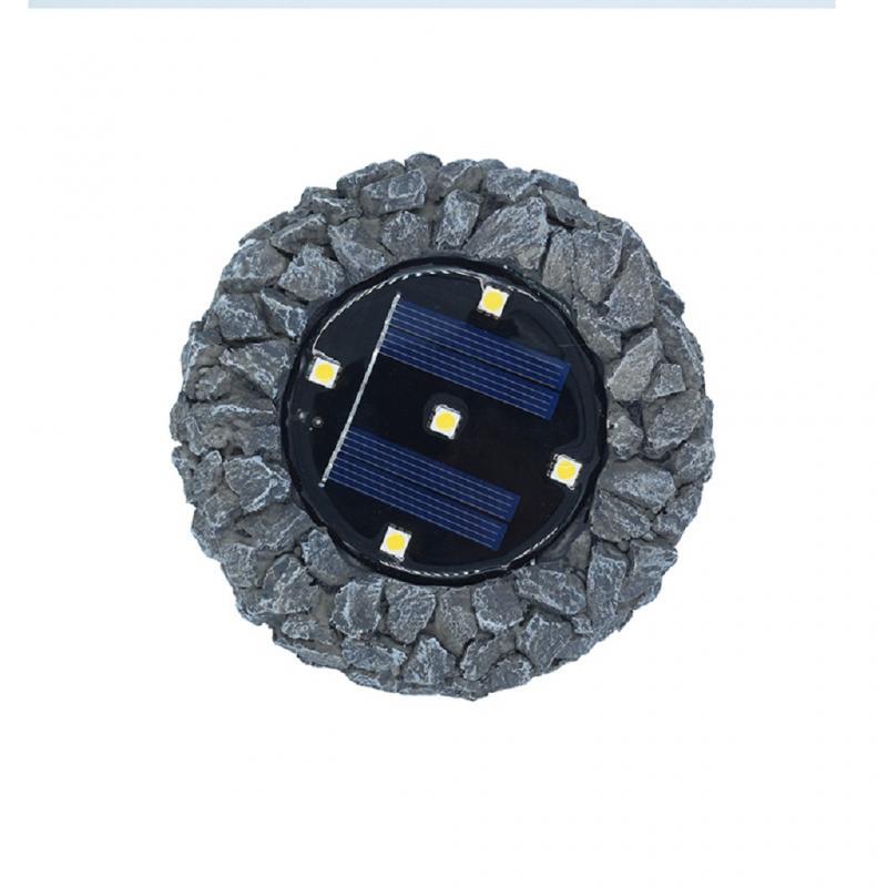 LED Solar Stone Lamp Outdoor Waterproof Simulation Stone Underground Light Solar Garden Courtyard Lawn Light: D