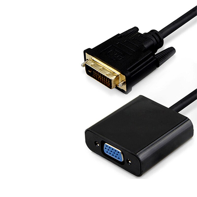 24+1 To VGA Adapter Cable DVI To VGA Converter Cables 24K Gold Plated Support HD 1080P For Monitor HDTV Projector PC