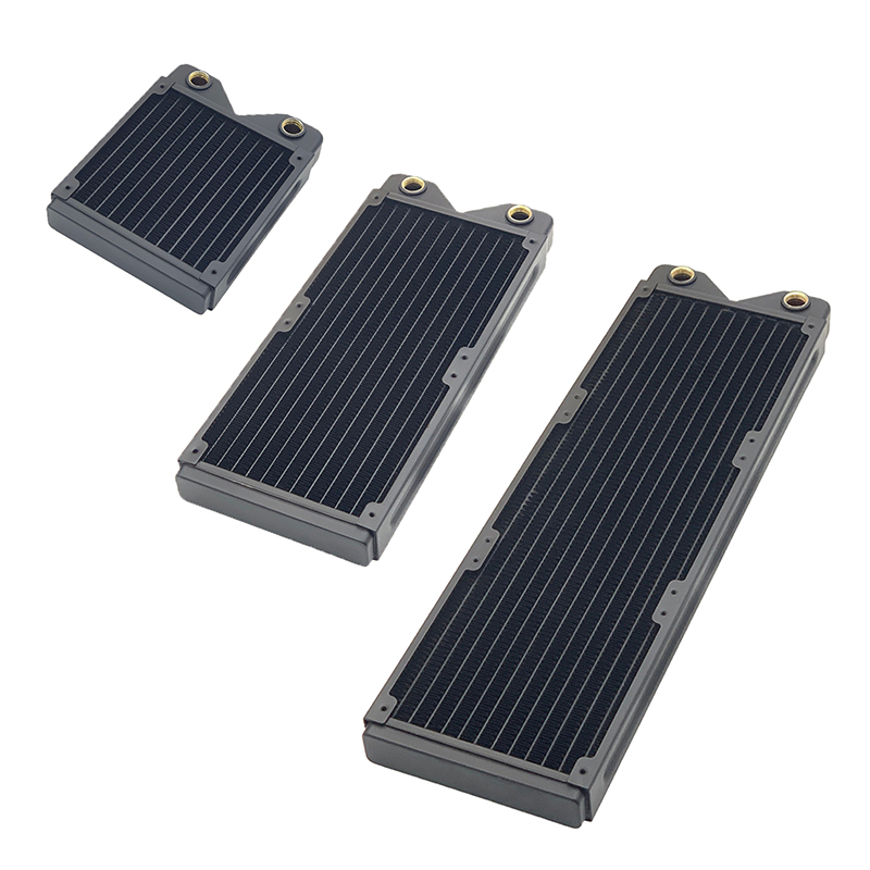 Aicooler kobber 120/240/360mm radiator kjøleribbe veksler 2.7cm svart væskekjøler tykkelse vannkjølevifter 12cm ai-tj