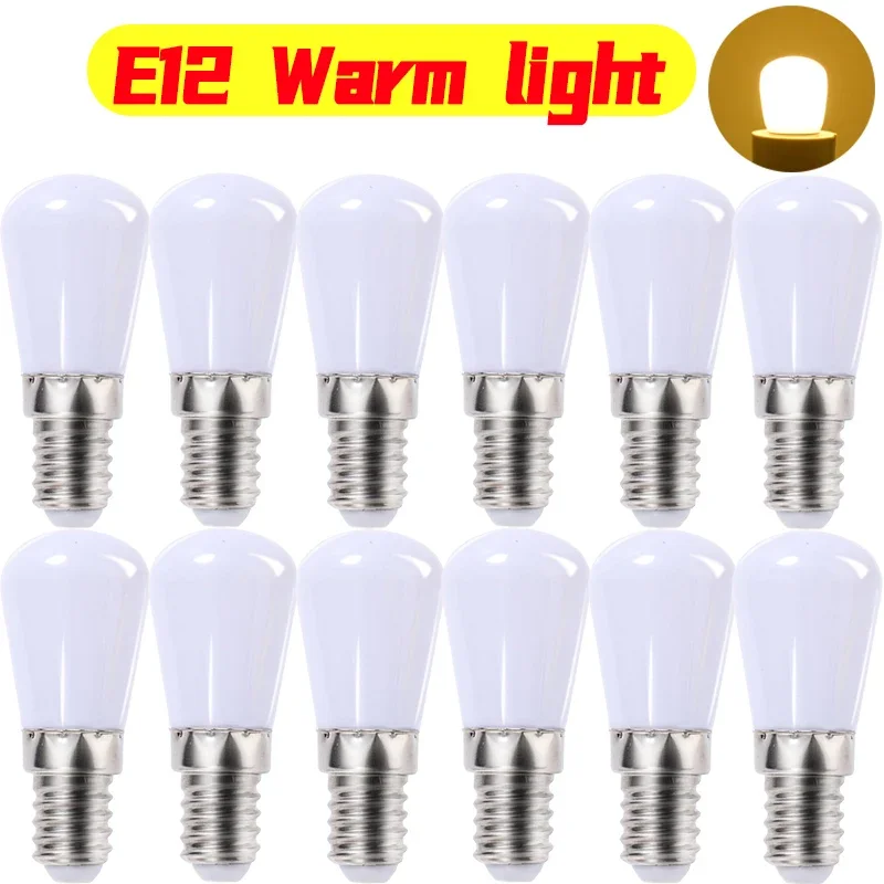 20/1Pcs E12 E14 Light Bulbs Mini LED Refrigerator Light Bulbs 220V Refrigerator Lamps Screw Bulb for Home Decor Display Cabinets: Blue / 1 pcs