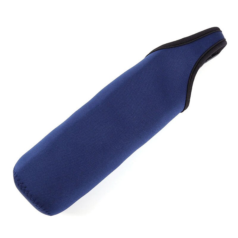 Funda para botellas portador de manga térmico aislamiento bolsas de botellas de agua paño termo taza bolsa: Navy