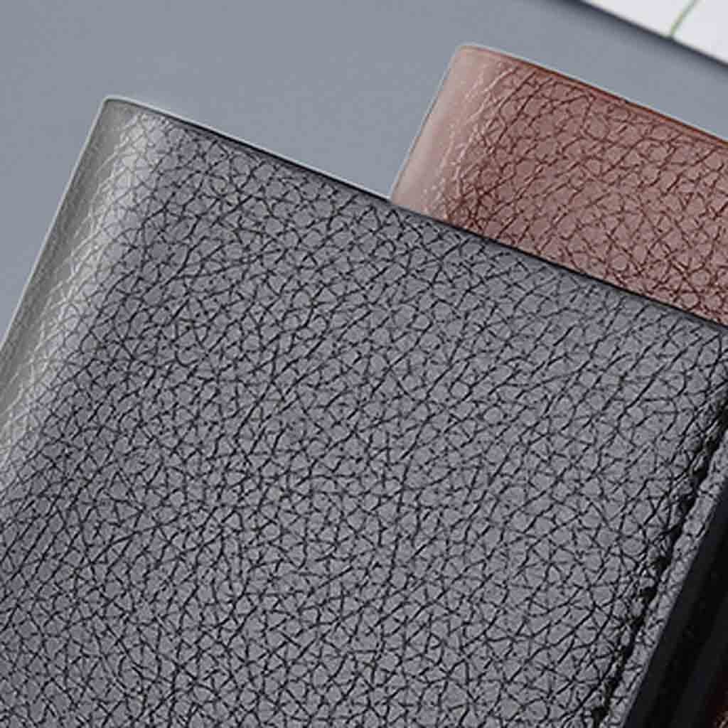 Men's Wallet Short Vertical Ultra-Thin Wallets Bank Card Package Leather Small Purse