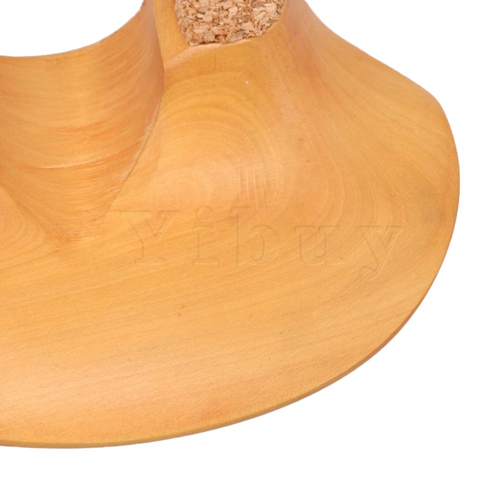 Yibuy buis violon mentonnière support central sur le cordier couleur bois