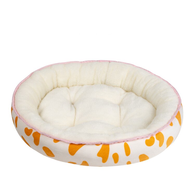 Transat pour petits chiens, lits épais pour animaux domestiques, lavable, doux, petit, moyen, lit et maison, fournitures pour animaux de compagnie: Cow Yellow / 40x30cm