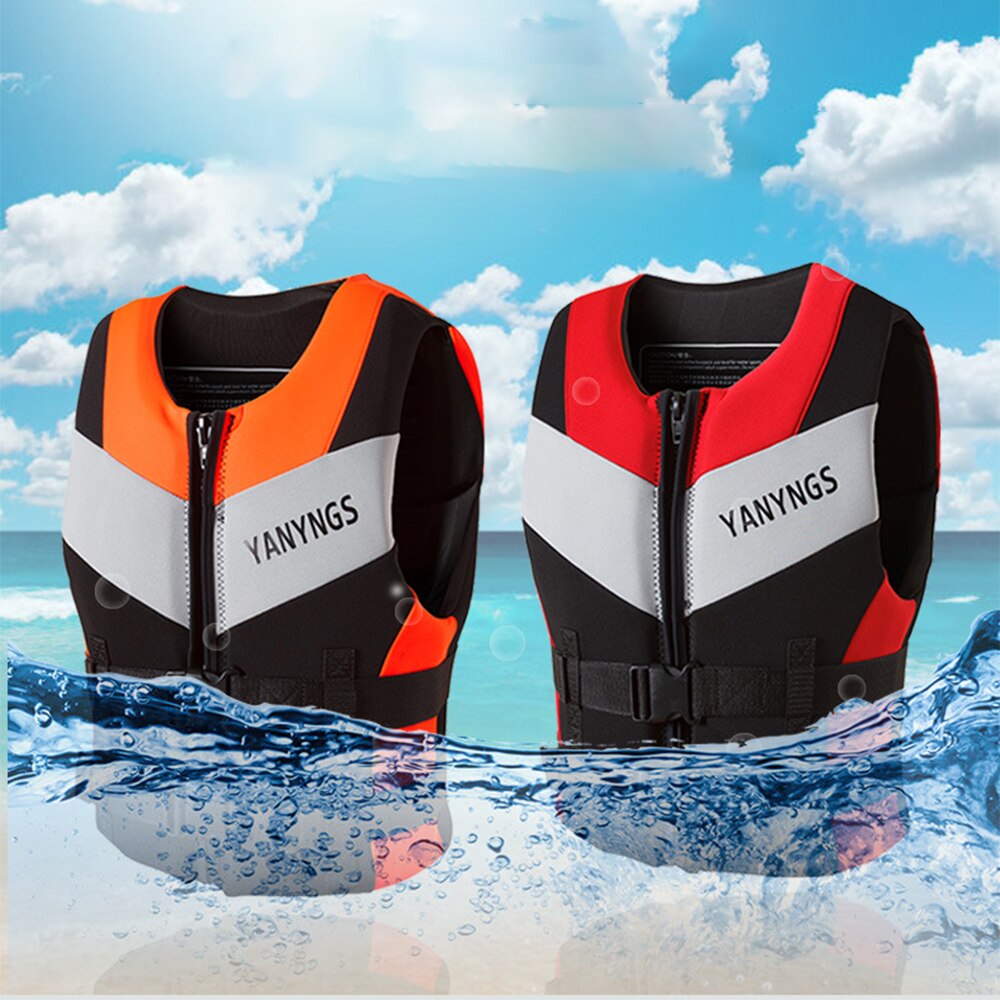 Water Sports Fishing Water Ski Vest Kayaking Boating Swimming Drifting Safety Vest Adults Life Jacket Neoprene Safety Life Vest