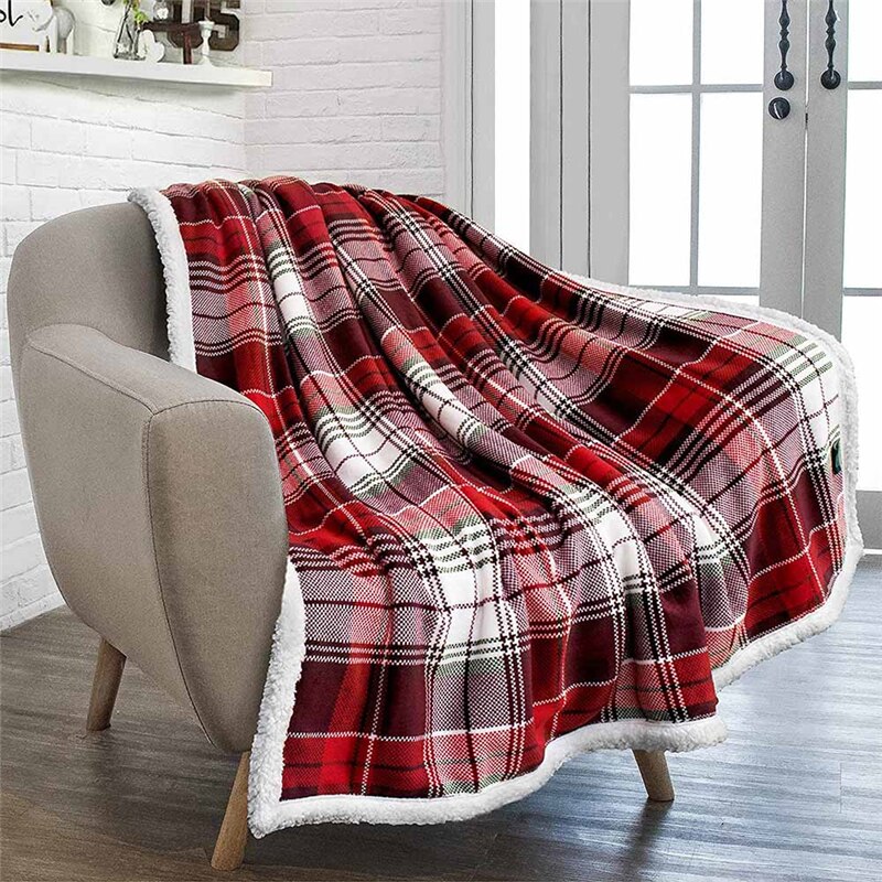 Kerst Plaid Dekens Gooi Wollen Dekens Voor Bedden Dubbellaags Winter Comfort Katoen Fluffy Pluche Deken: MT-4