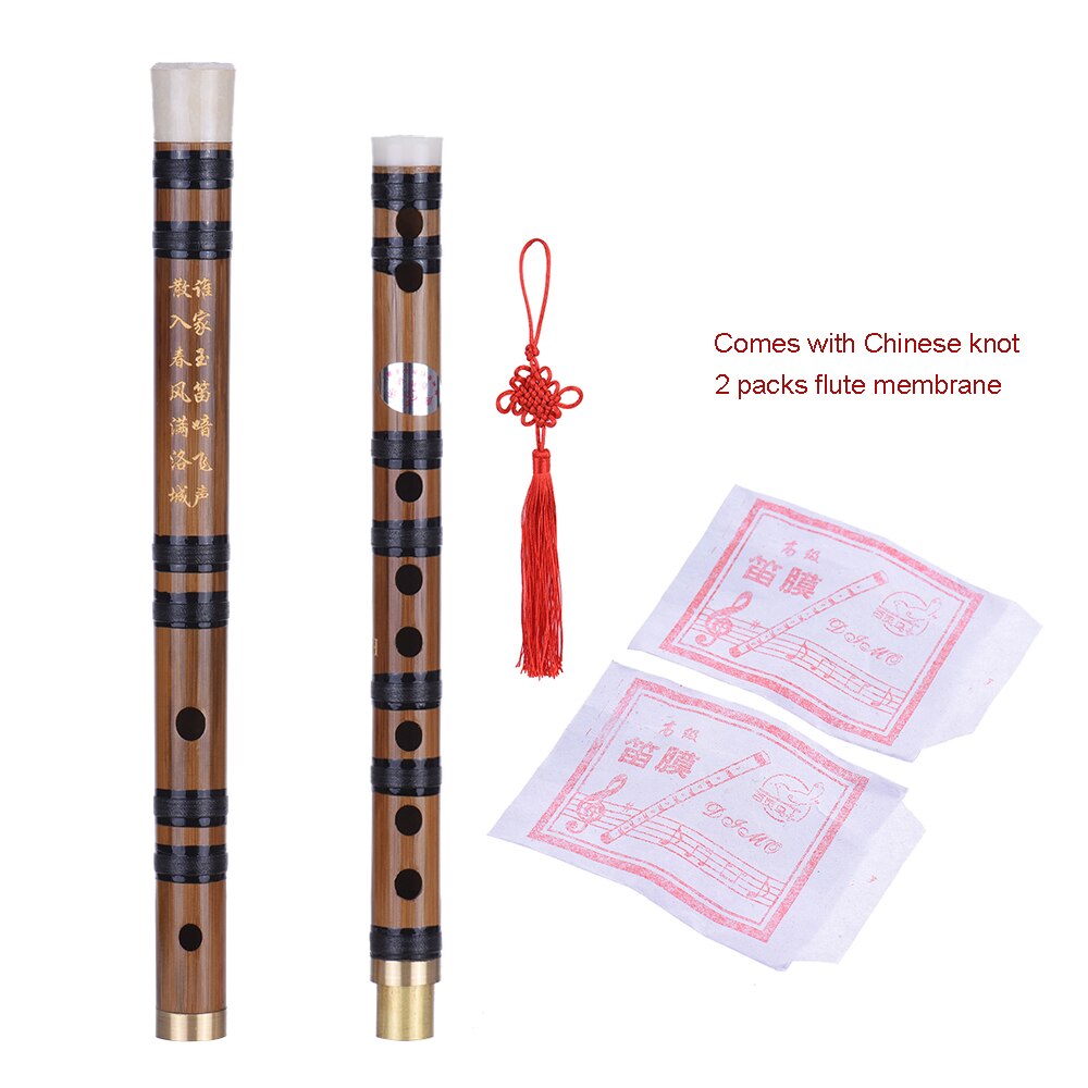Pluggable Bamboo Flute E Key Handmade Bitter Bamboo Dizi Traditional Chinese Musical Woodwind Instrument for Beginner