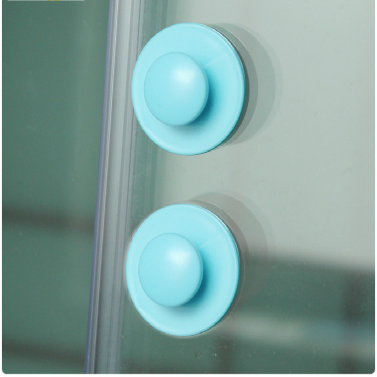 Schranktürgriffe - 3er Set - Selbstklebend - ABS Kunststoff - Möbel Schubladen Griffe: blue