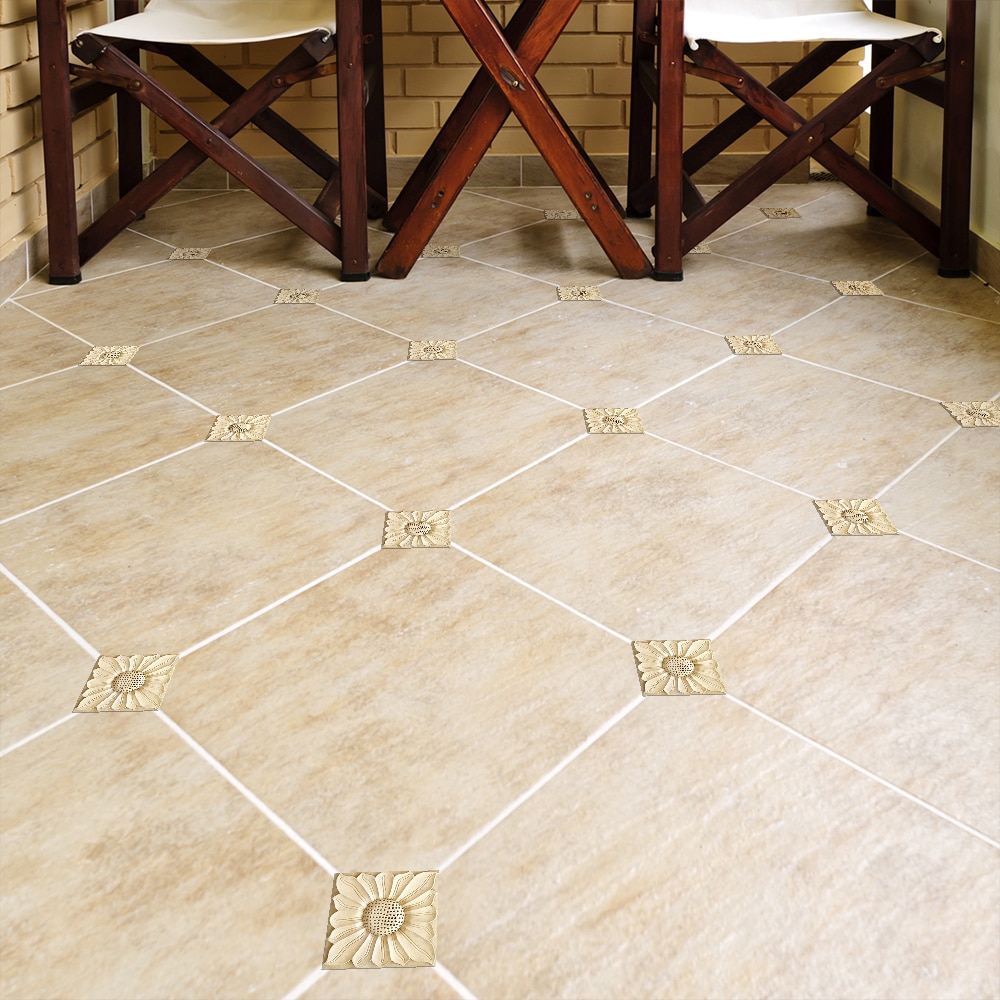 Self-Adhesive Diagonal Floor Seam Stickers,Marble Retro DIY Tile Sticker,Waterproof Floor Sticker For Home Decor Living Room