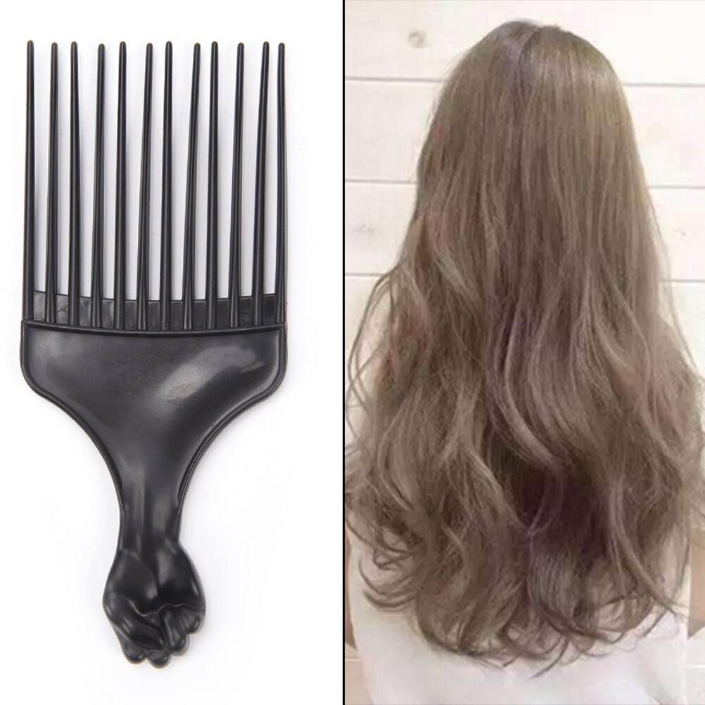 1 Uds., cepillo Afro para el pelo, peine para horquilla, cepillo para el pelo, peine para el pelo, peine plástico para herramientas de estilismo Afro rizado