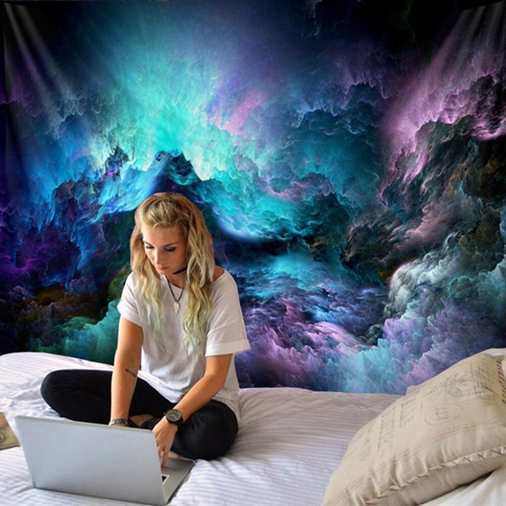Tapiz colgante de pared de montaña de nube de lujo manta de playa de Yoga decoración de fondo tapiz con nubes y