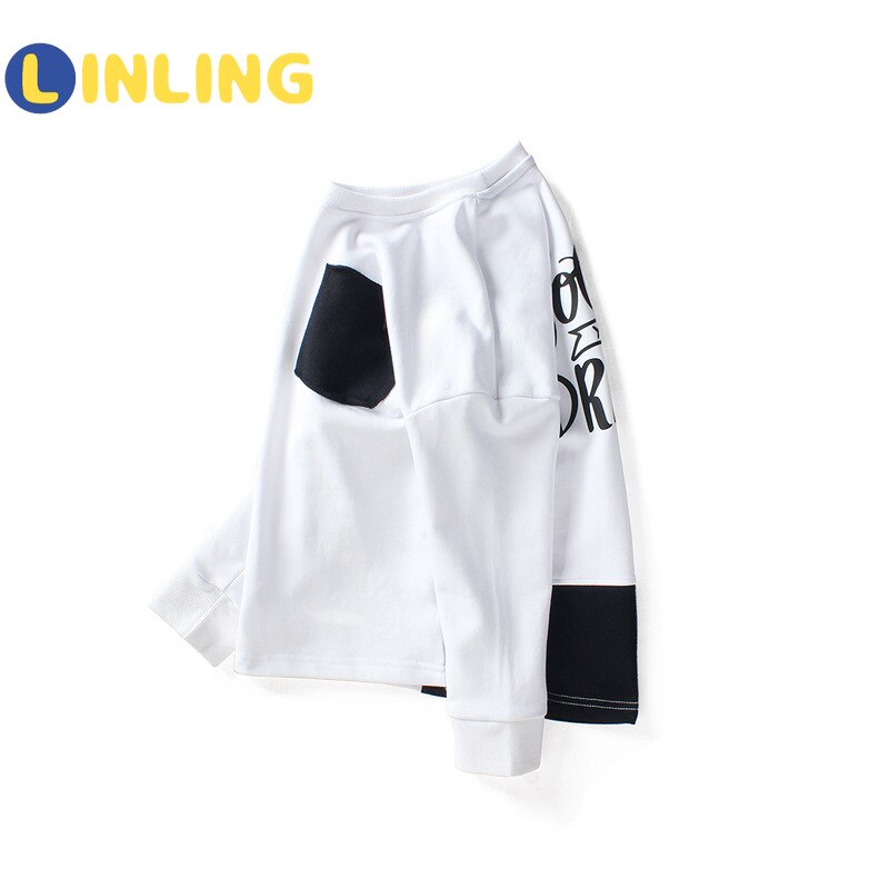 Linling Lange Mouwen Kinderen T-shirts Jongens T-shirts Leuke Casual Jongen Tees Lente Herfst Kinderen Kids Kleding V211