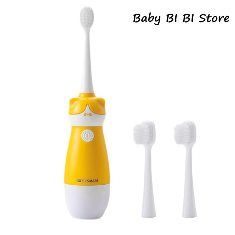 Cepillo de dientes eléctrico para niños, cabeza pequeña, pelo suave para niñas, cepillos de dientes sónicos, Mango antideslizante resistente al agua