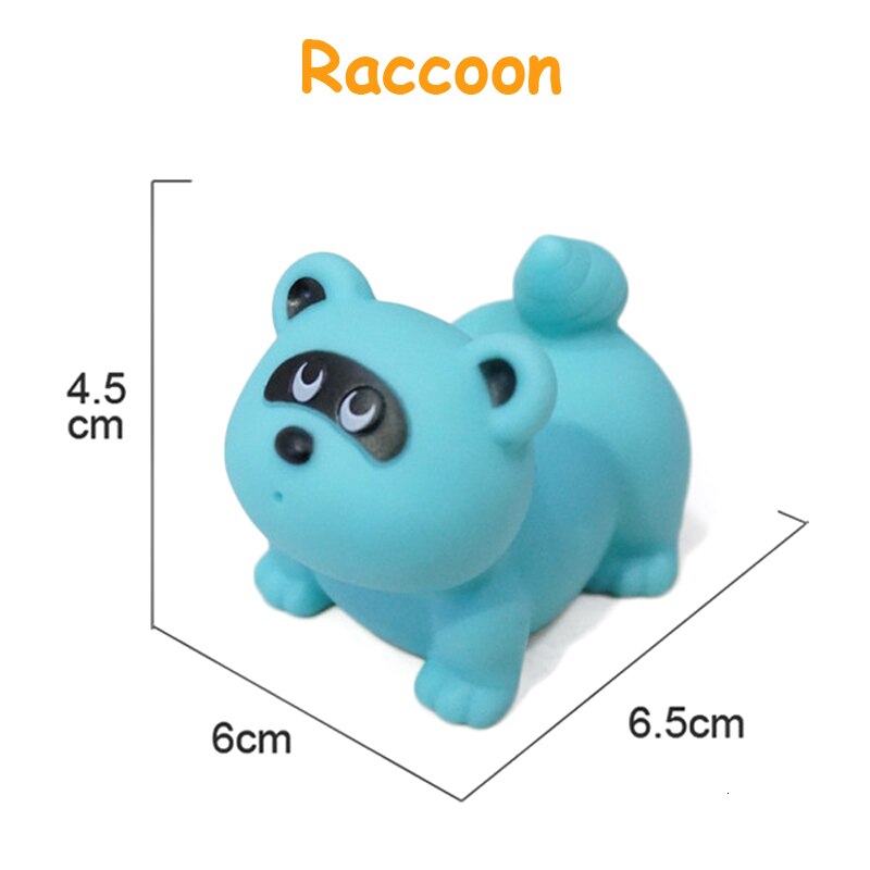 Baby Bath Toy Swimming Pool Baby Toys Kids Water Spray Colorful Car Boat Train Soft Rubber Toys for Boys Girls Safe Material: raccon