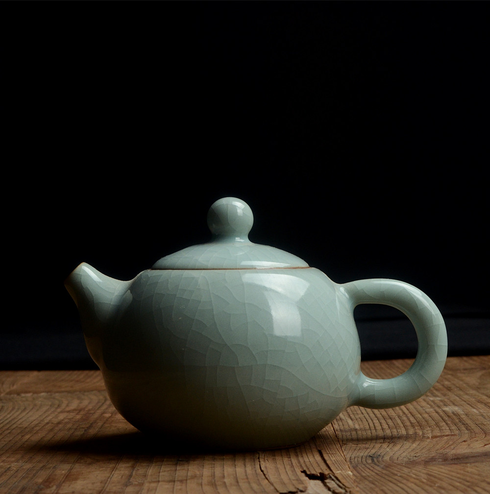 Longquan celadon, small teapot, ice crack glaze, ceramic kungfu teaset, tea pot, about 140ML Onsale~: 3