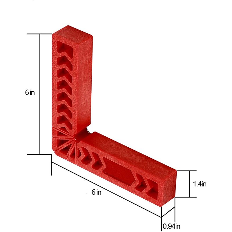 4 PCS 4 Inch 6 Inch 90 Degree Positioning Squares, Right Angle Clamps Woodworking Carpenter Corner Clamping Square Tool