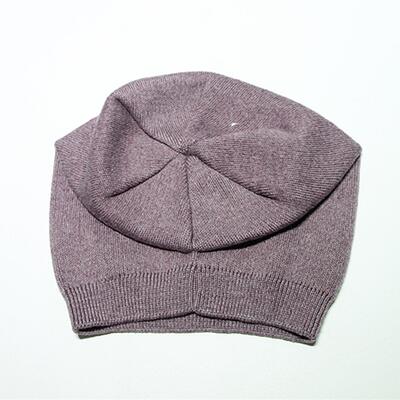 Bingyuanhaoxuan dam vintermössa stickad ullmössa kvinna skullies casual utomhus skidmask hattar hattar för kvinnor: Lila