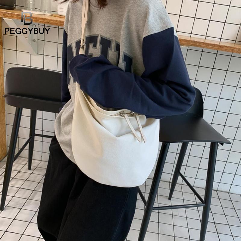 Dames Canvas Brief Grote Capaciteit Reistas Schoudertas Vrouwen Zakken Vrouwen Pure Kleur Schouder Messenger Bag