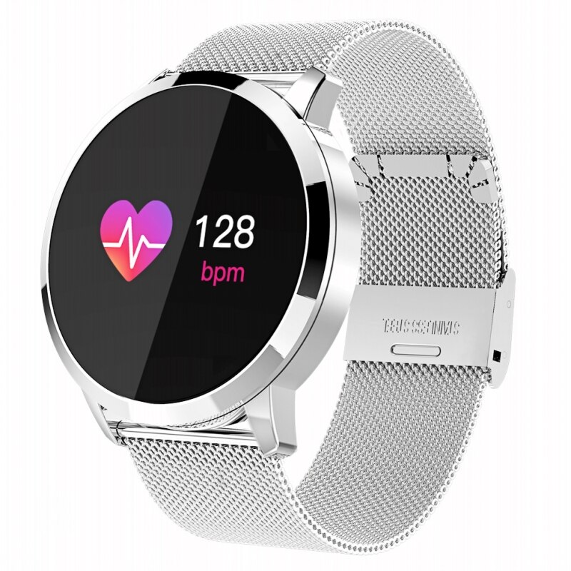 Neue Q8s OLED Bluetooth Clever Uhr Edelstahl Wasserdichte Tragbare Gerät Smartwatch Armbanduhr Männer Frauen Fitness Tracker