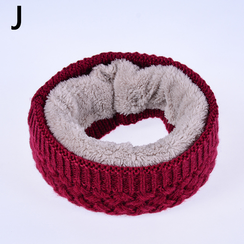 Sjaal Winter Vrouwen Mannen Solid Breien Kraag Dikke Warme Velveted Ringen Sjaals Allmatch Uitlaat: J
