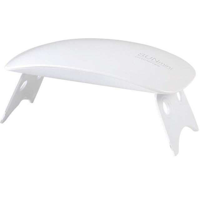 6 W USB Draagbare ZON Mini Nail Dryer LED UV lamp voor Curing Nail Gel Polish Manicure Machine Nail Art gereedschap: White