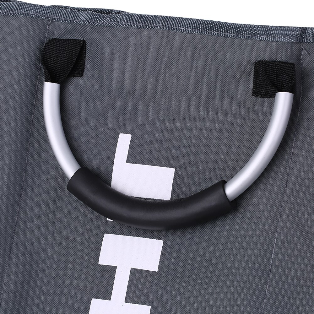 Laundry Bag Foldable Laundry Basket Large Dirty Laundry Basket Hamper Sorter Oxford Cloth Dirty Clothes Bag with Aluminum Handle