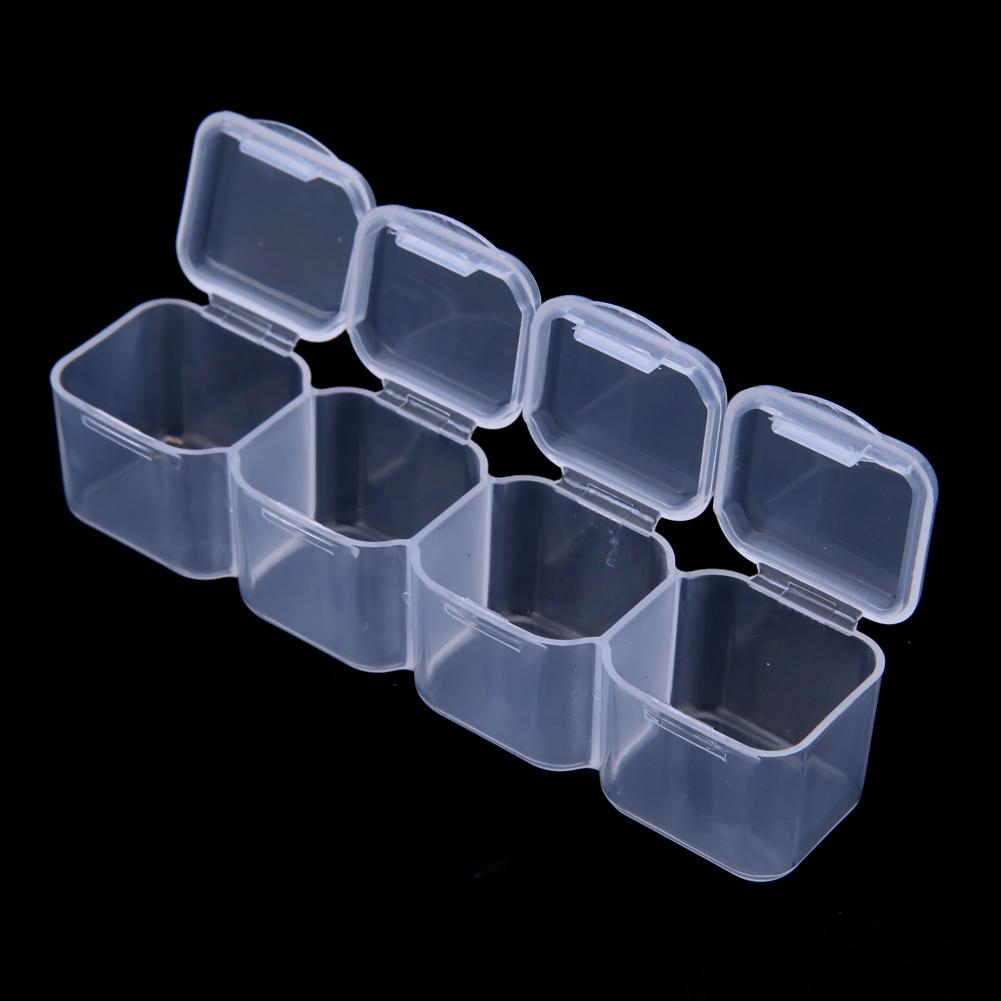Plastic 28 Grids Adjustable Compartment Plastic Storage Box Jewelry Earring Bead Screw Holder Case Display Organizer Container