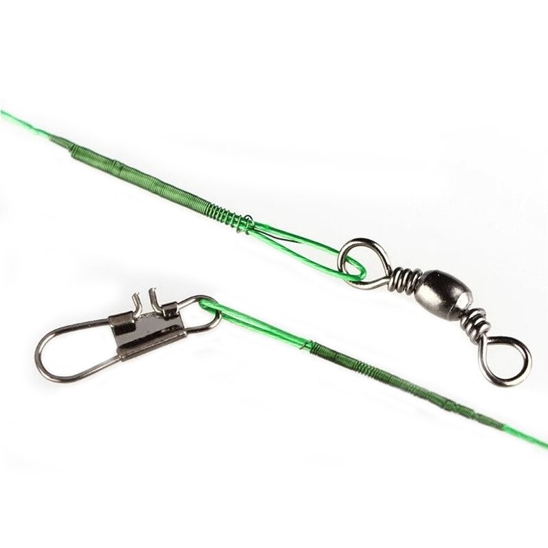 20 kpl puremisenestoteräksinen kalastussiima teräslanka, jossa kääntyvä kalastustarvike lyijysydän talutushihna kalastuslanka 15cm 20cm 30cm
