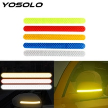 Yosolo 2 stk / sæt advarsel bil klistermærke bil-styling bil reflekterende stråle bakspejl fluorescerende reflekterende klistermærker