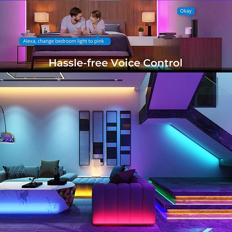 Wifi RGB LED Controller Smart Wifi LED Strip Light Controller With Remote, Works With RGB LED Strip Light