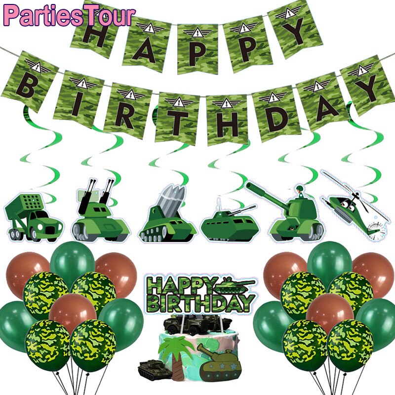 Camouflage Themafeest Decoraties Army Wegwerp Servies Cup Servetten Banners Baby Shower Kids Camo Verjaardag Feestartikelen